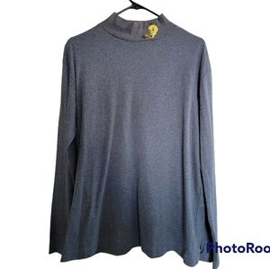 Vintage Warner Bros. Looney Tunes 1998 Tweety Bird Turtleneck / Mock Neck